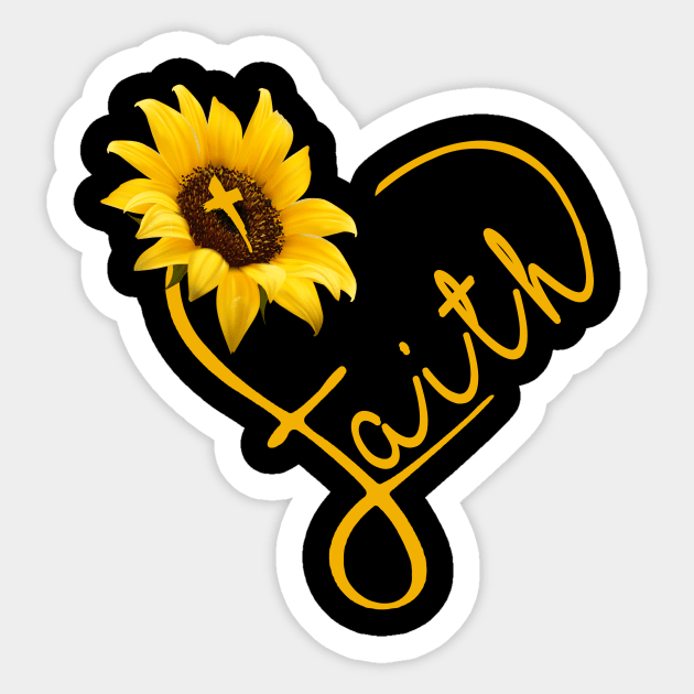 Sunflower Faith Heart Costume Gift Sticker by Ohooha